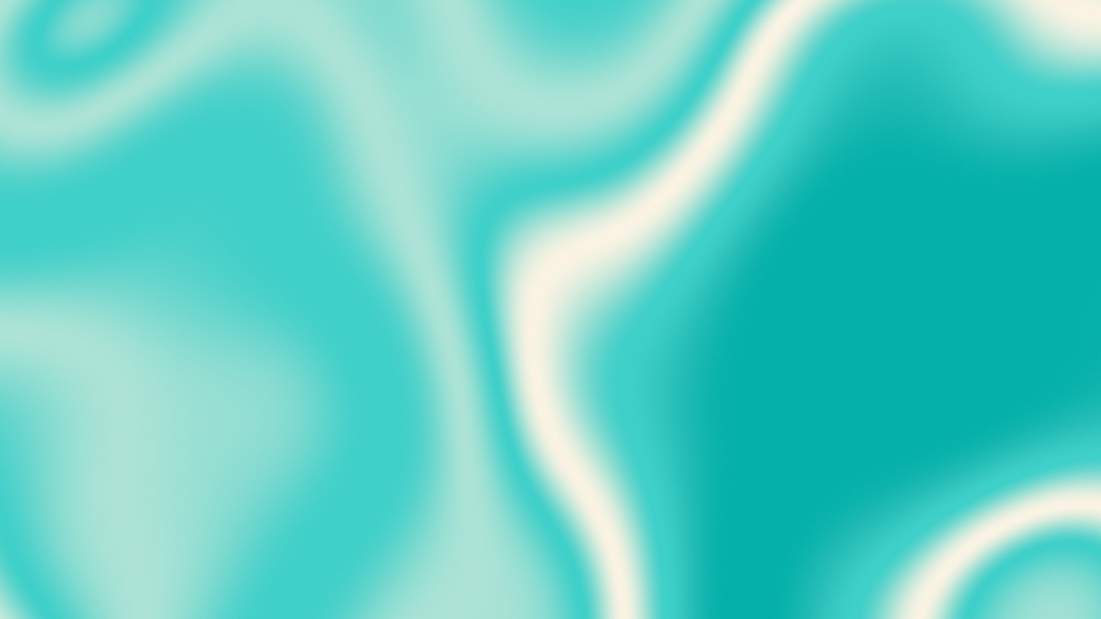 Turquoise and Cream Silky Gradient desktop wallpaper in 4K