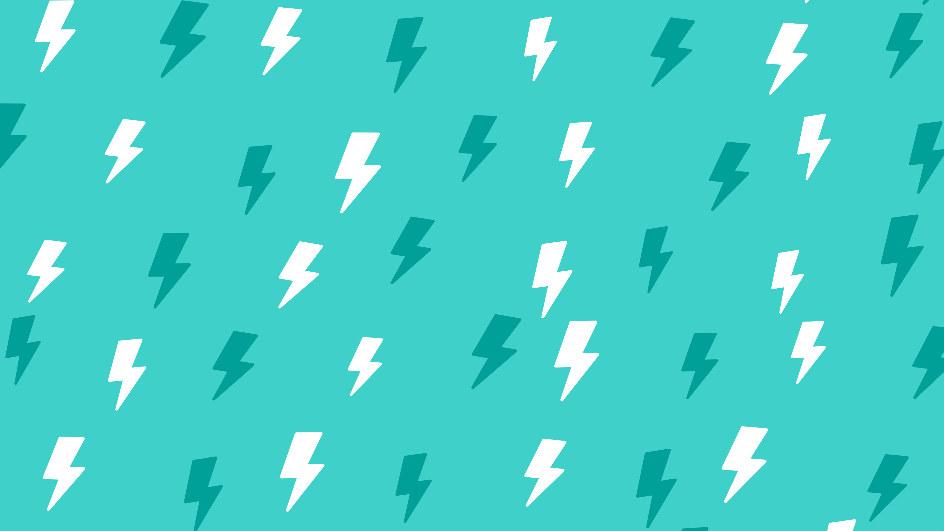 Turquoise Lightning Bolt Pattern desktop wallpaper in 4K