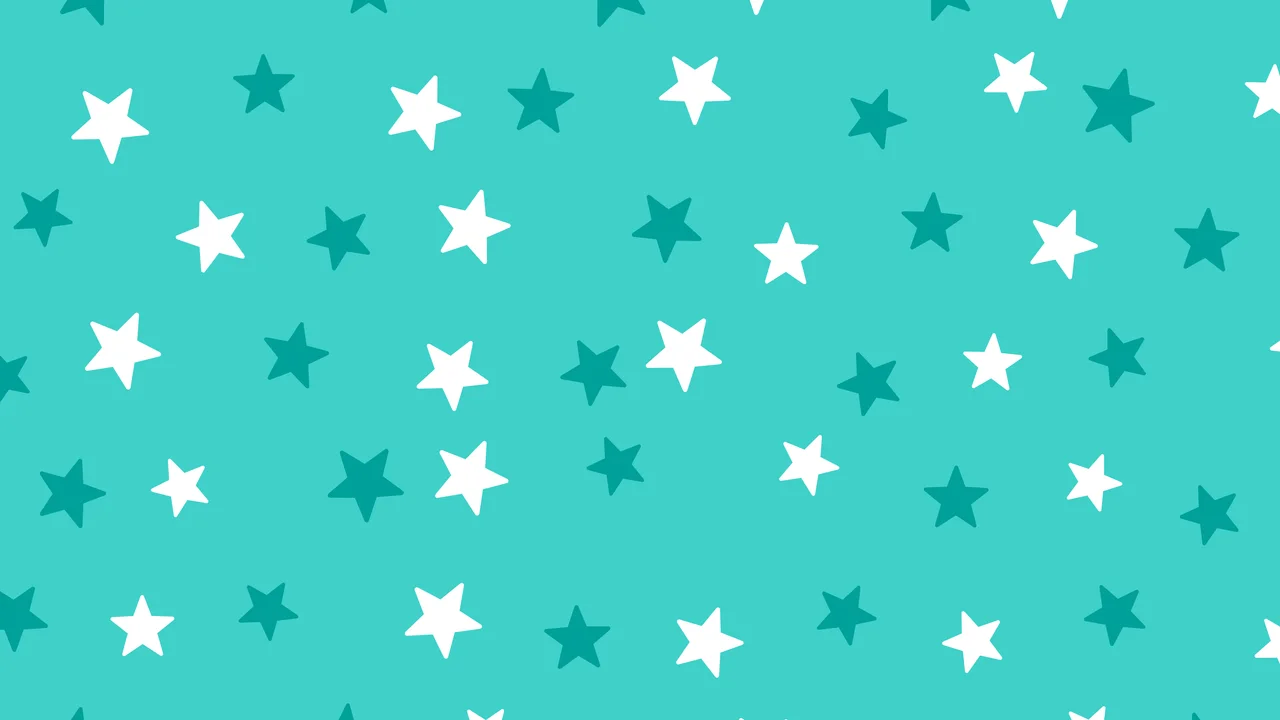 Turquoise Star Pattern desktop wallpaper in 4K
