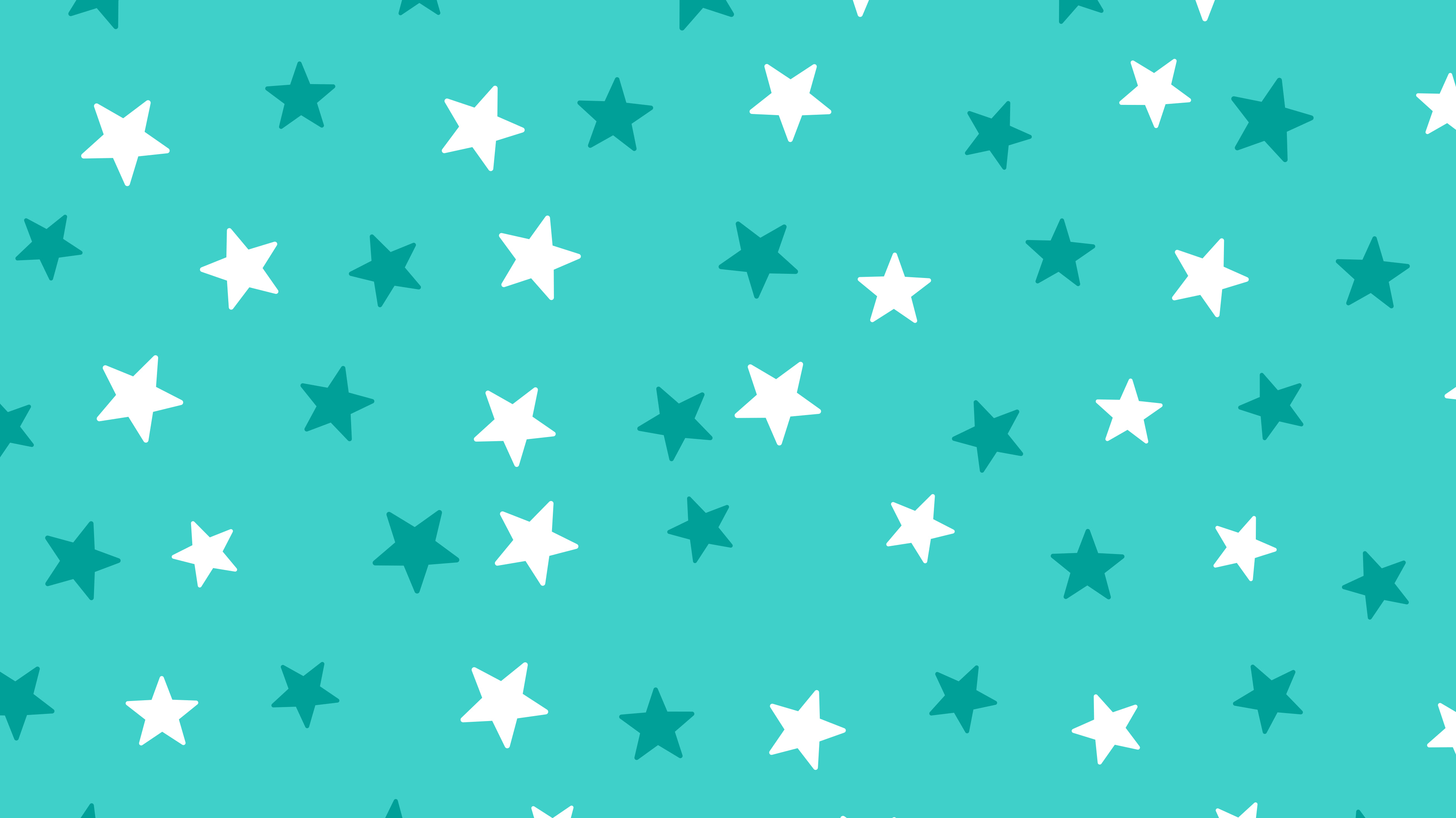 Turquoise Star Pattern desktop wallpaper in 4K