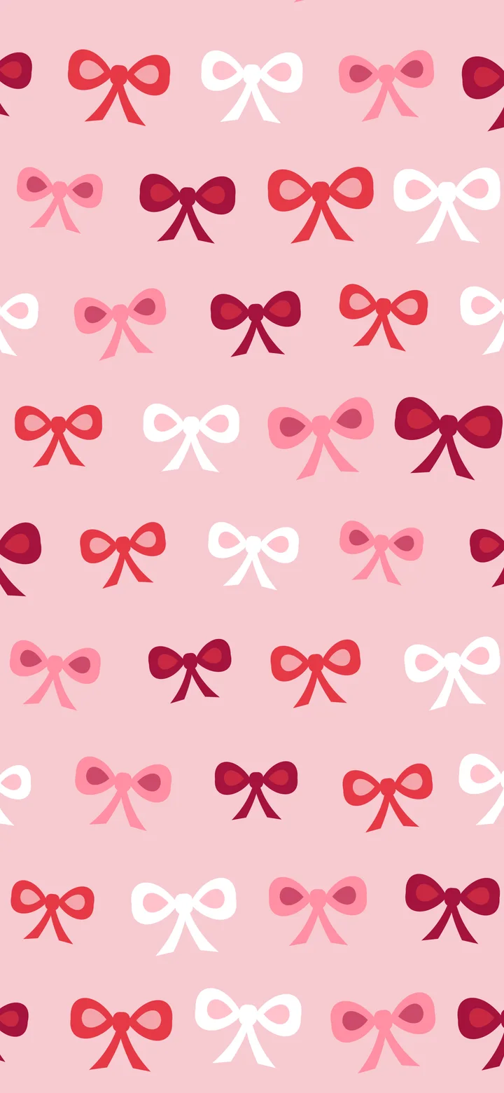 Valentine Bow Pattern wallpaper for iPhone and Android