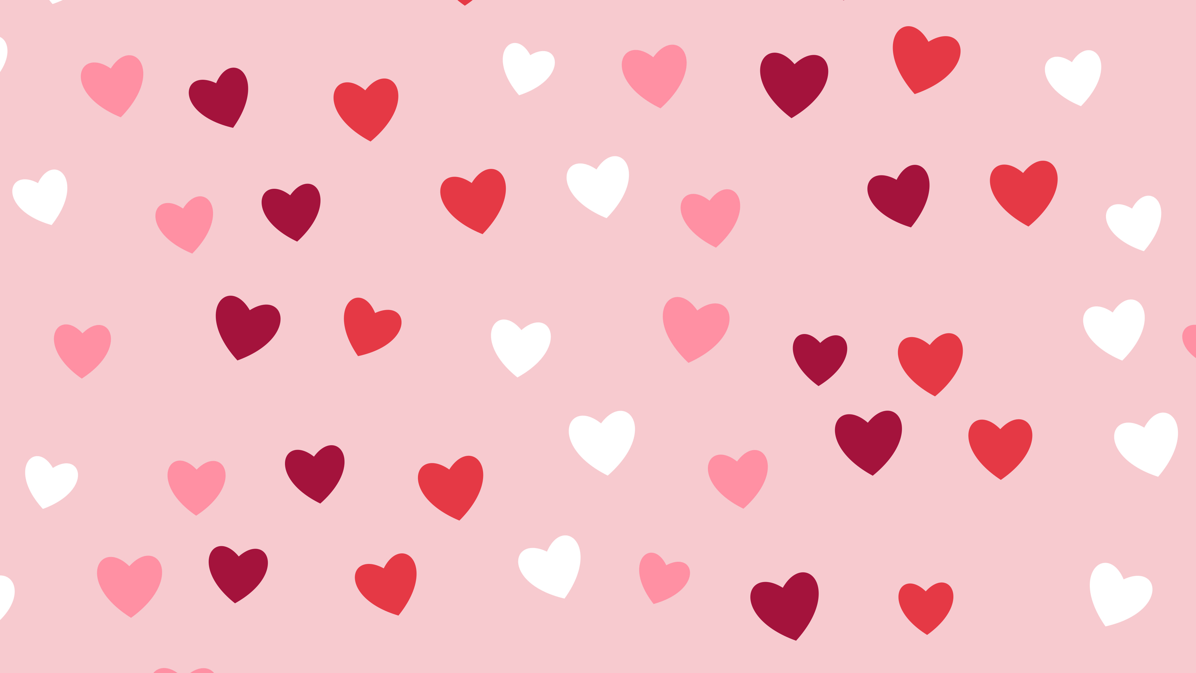 Valentine Heart Pattern desktop wallpaper in 4K