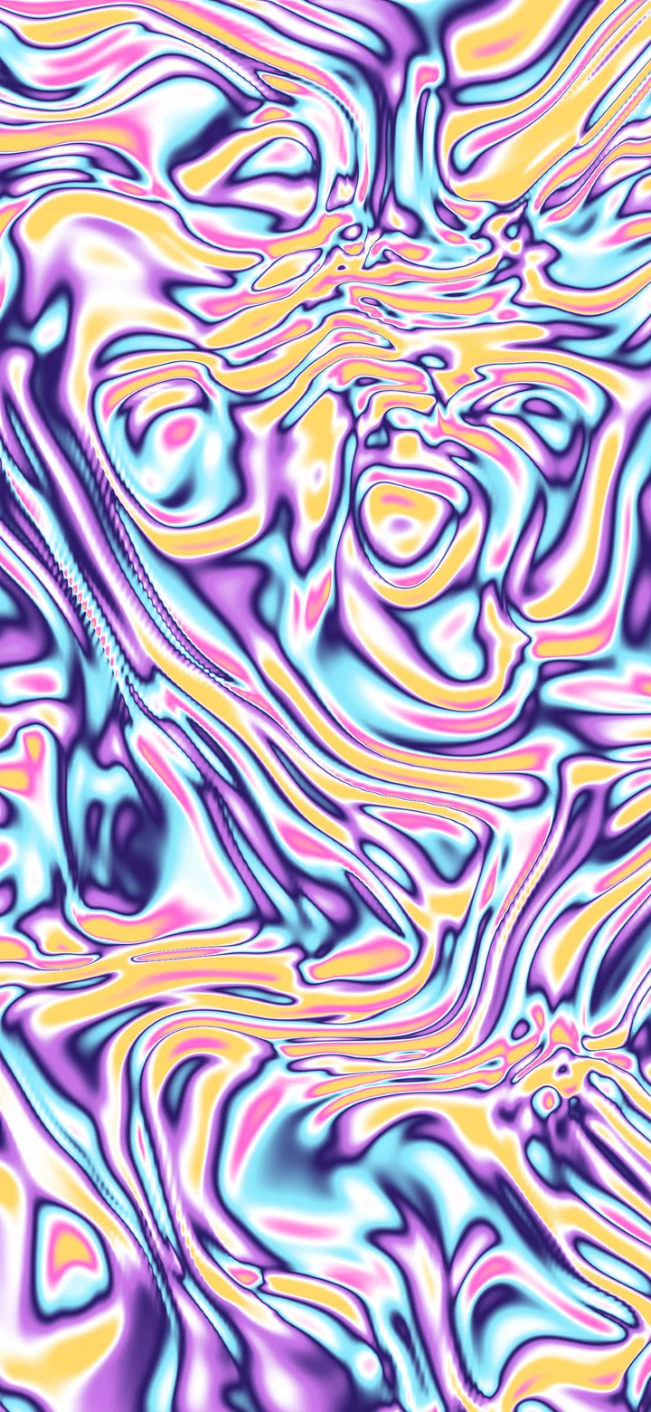 Vaporwave Holographic Foil wallpaper for iPhone and Android