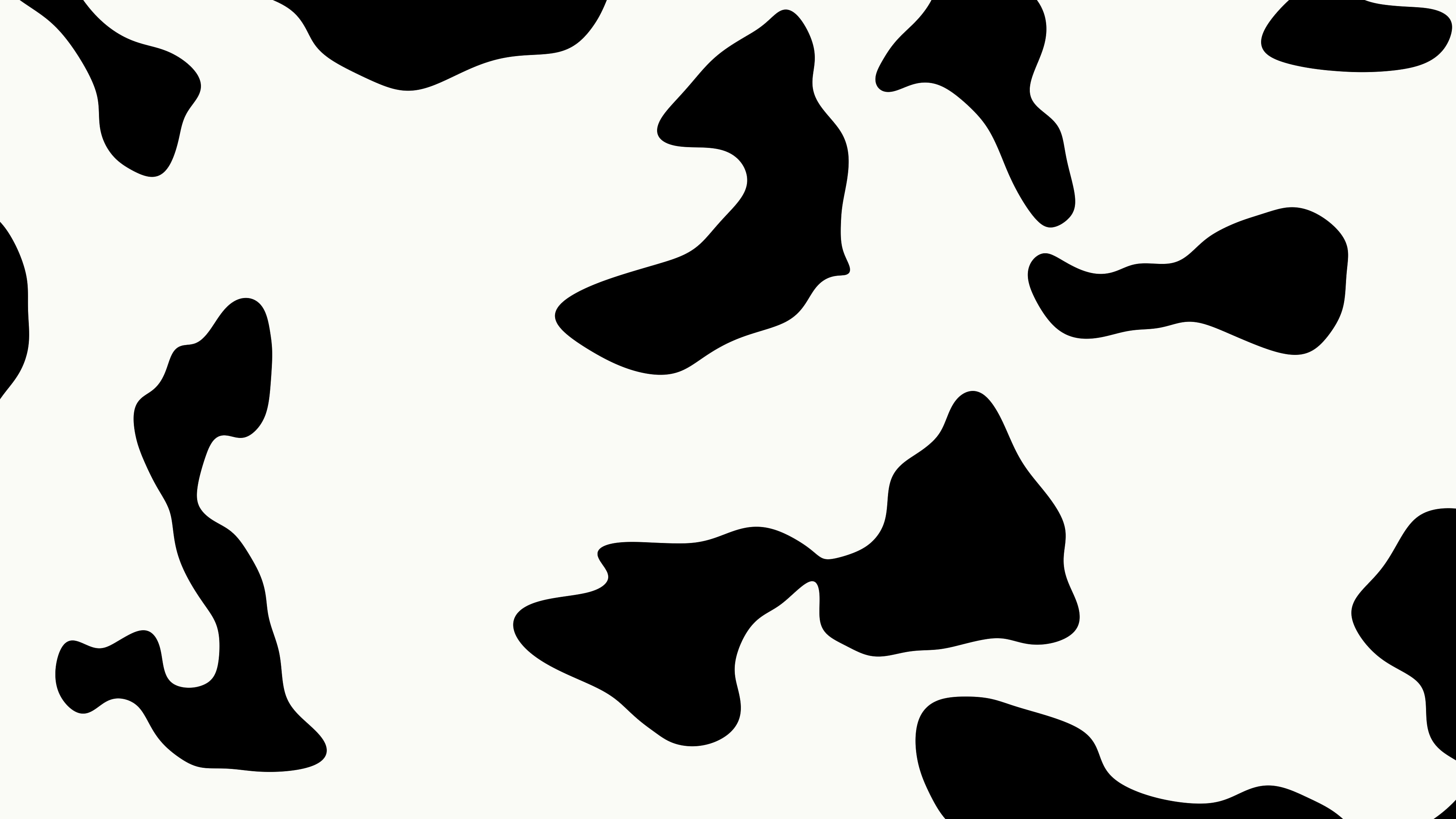 White and Black Cow Print desktop wallpaper in 4K