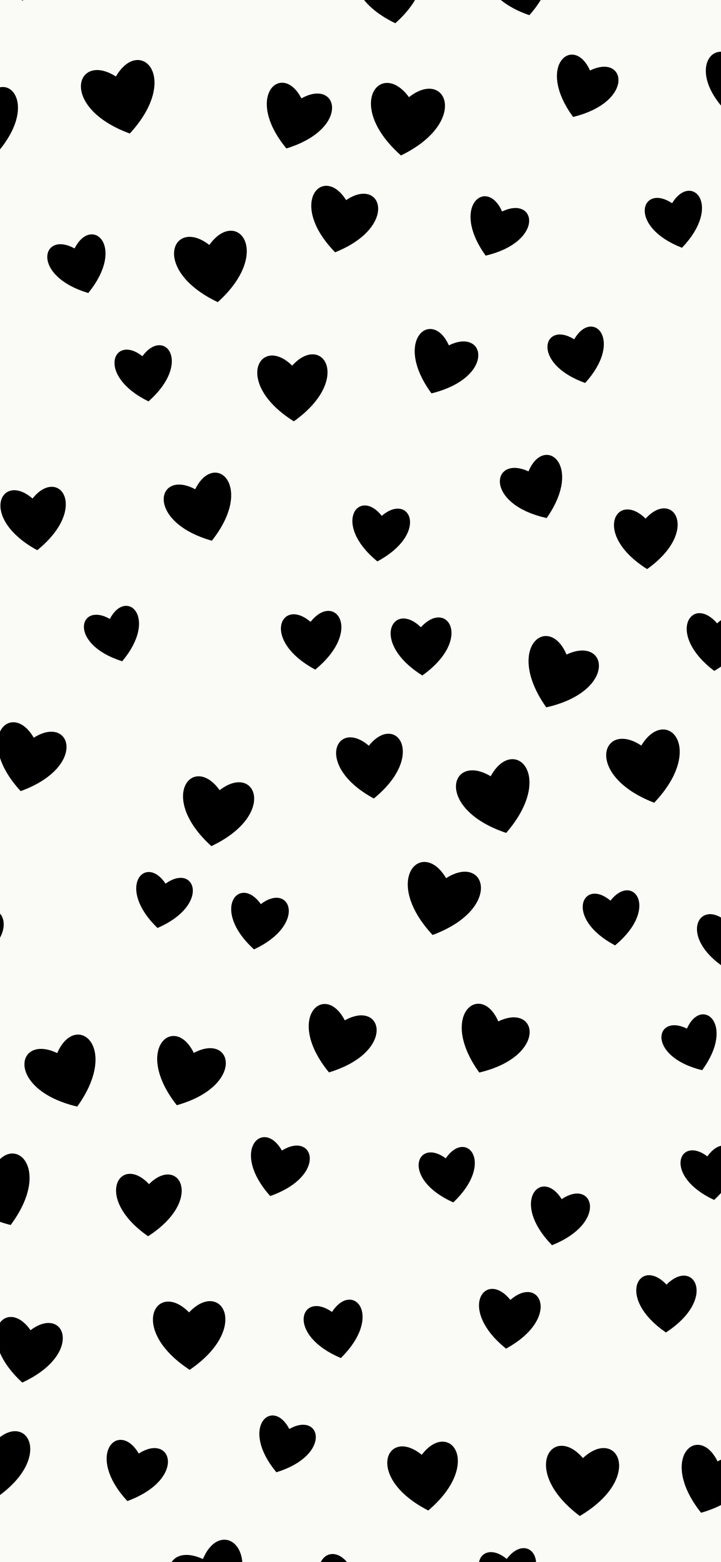 White and Black Heart Pattern wallpaper for iPhone and Android