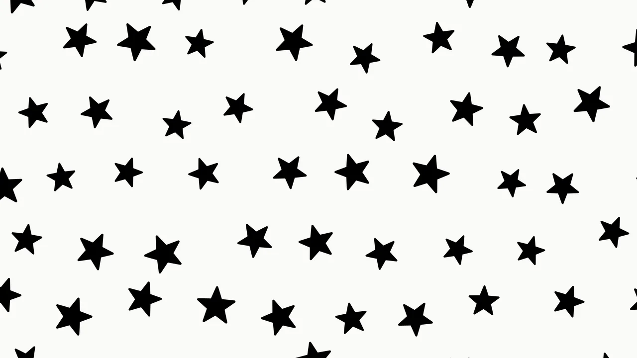 White and Black Star Pattern desktop wallpaper in 4K