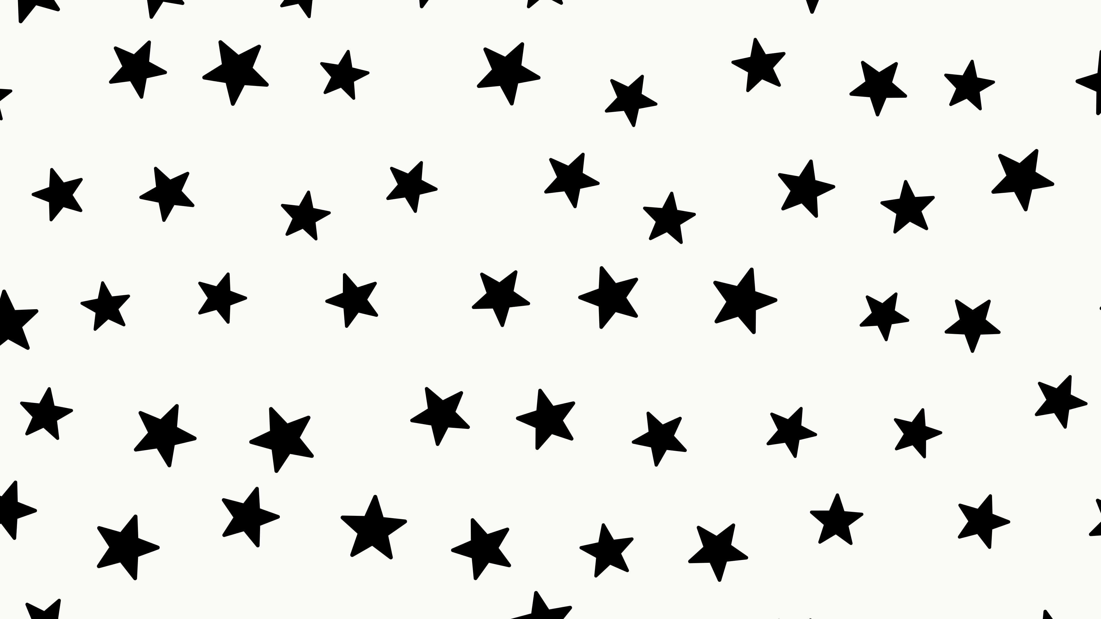 White and Black Star Pattern desktop wallpaper in 4K