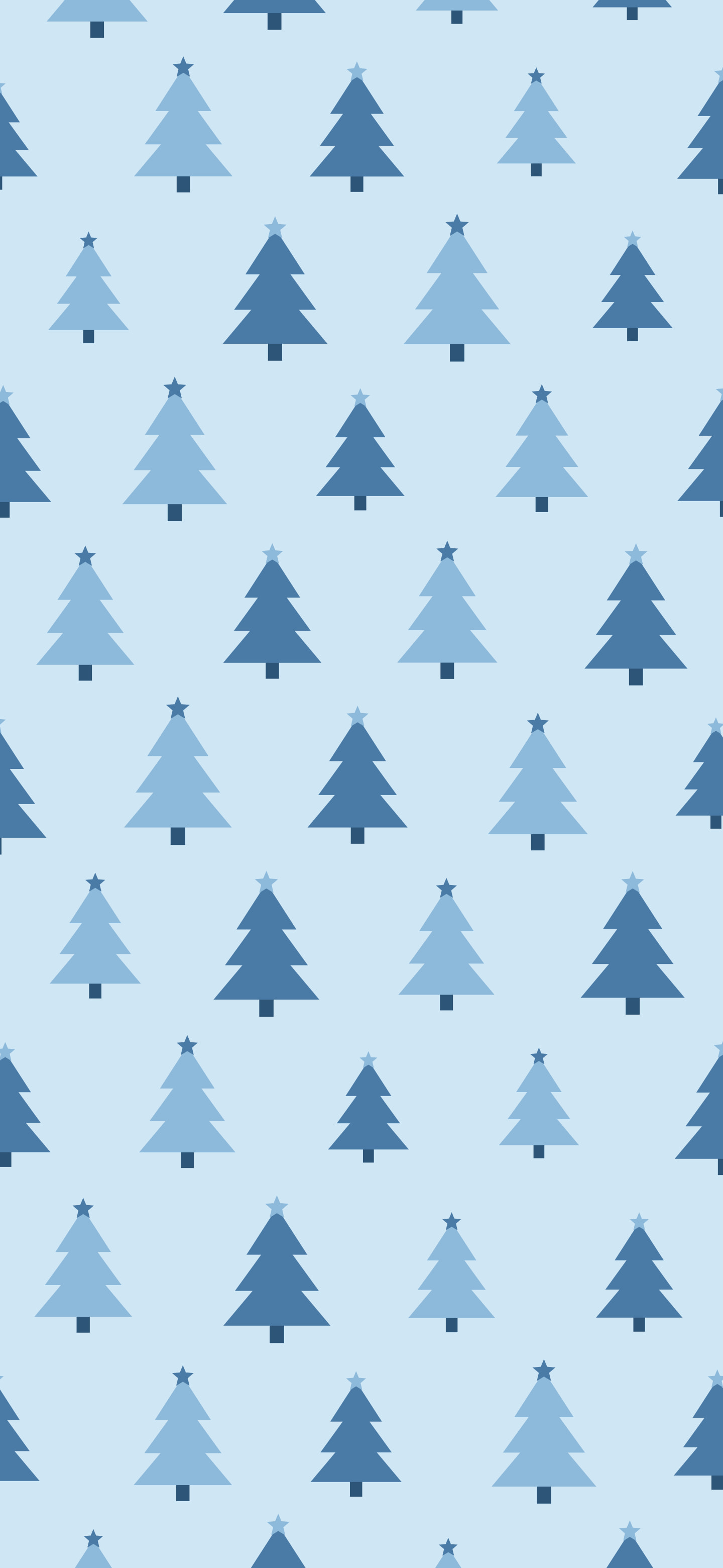 Winter Blue Christmas Tree Pattern wallpaper for iPhone and Android