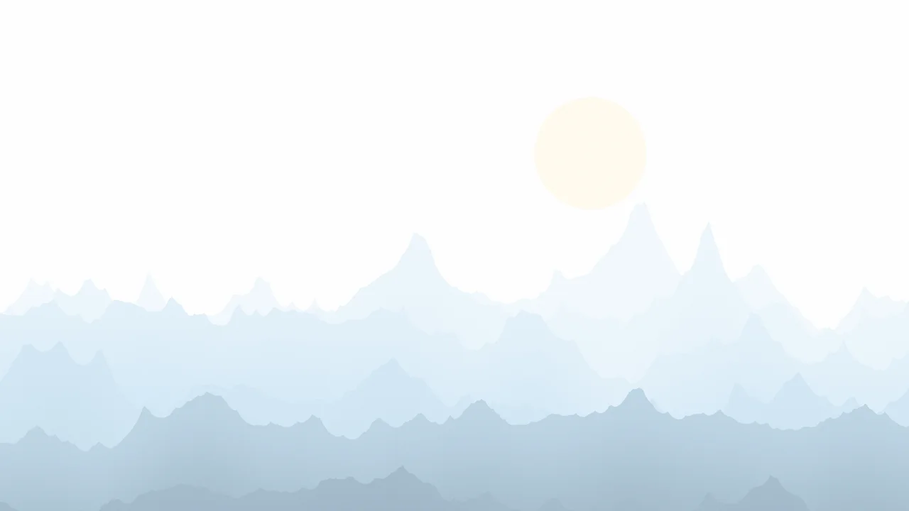 Winter Blue Minimalist Mountain Landscape desktop wallpaper in 4K