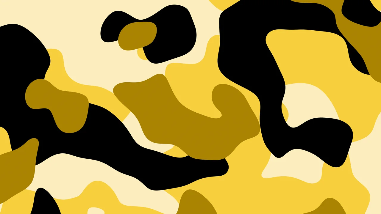 Yellow and Black Camo desktop wallpaper in 4K