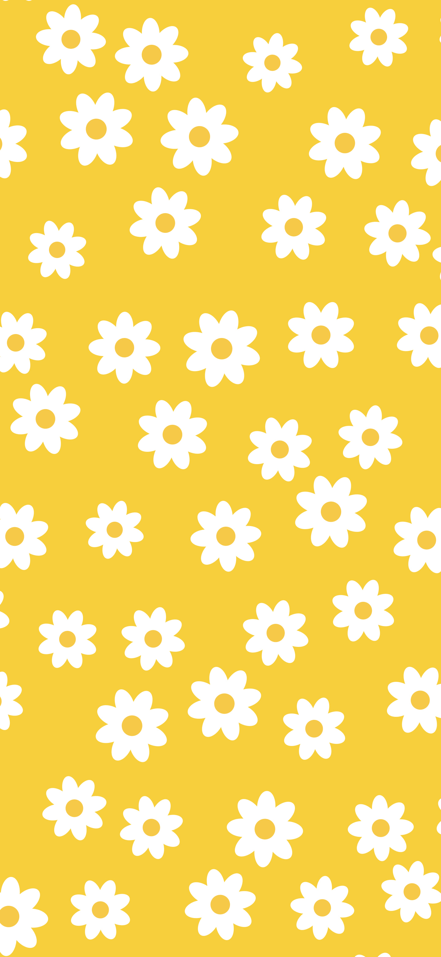 Yellow Daisy Flower Pattern wallpaper for iPhone and Android