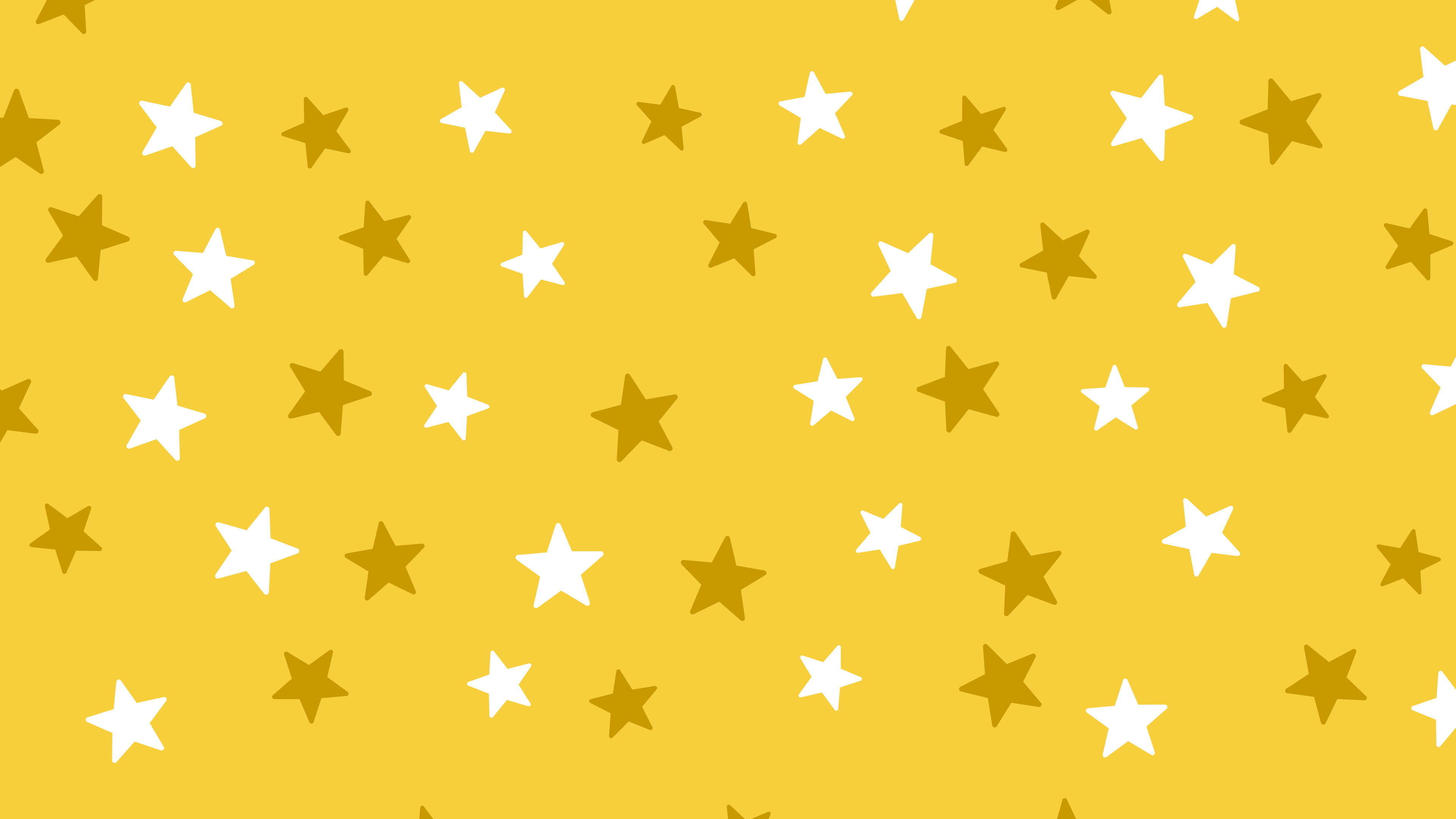 Yellow Star Pattern desktop wallpaper in 4K